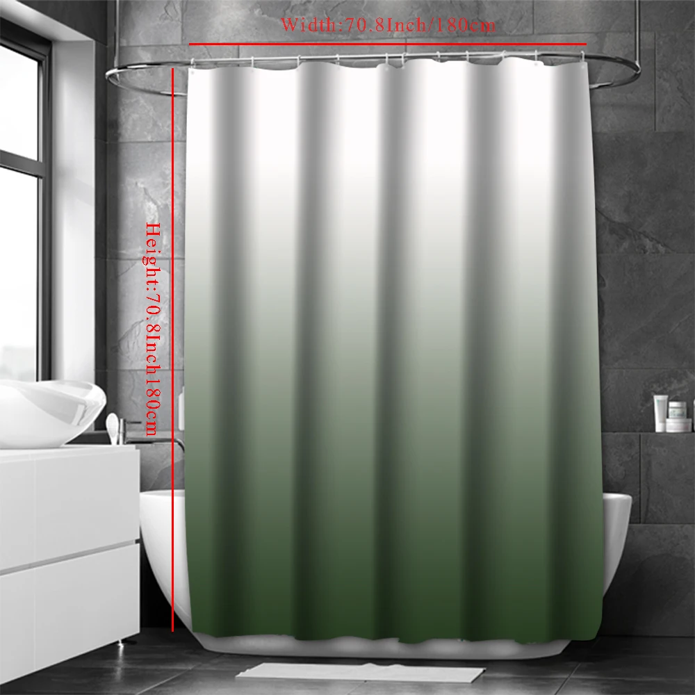 Simple Color Shaded Bathing Curtain  Bathroom Eyes Shower Curtain Waterproof With 12 Hooks Home Deco Free Ship Twinkling