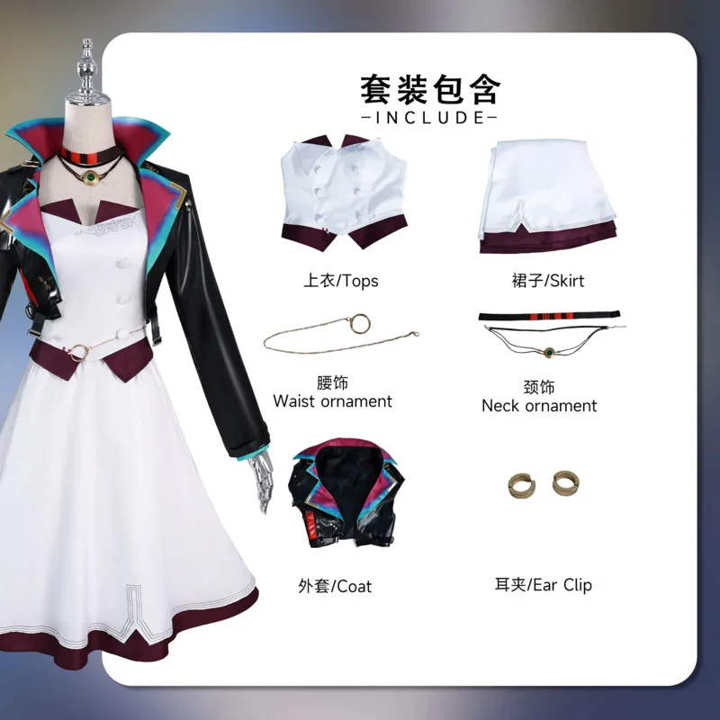 متوفر في المخزون سلسلة جينكس التأثيرية كولاب: لعبة LOL Arcane S2 مسحوق جينكس أزياء تنكرية لحفلات الاتحاد الأفريقي فستان رقص زي الهالوين