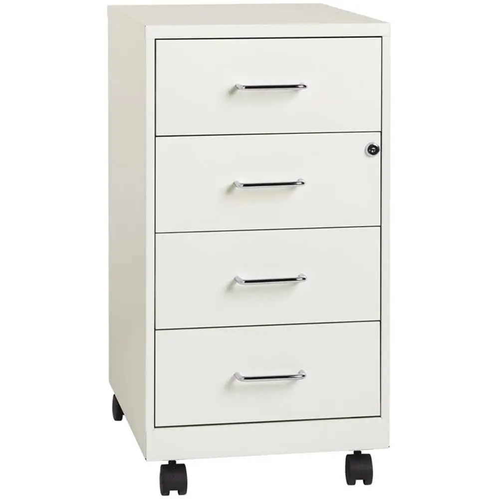 4-Drawer Metal File Cabinet Locking Smooth Glide Compact Storage Home Office Dorm 26.7