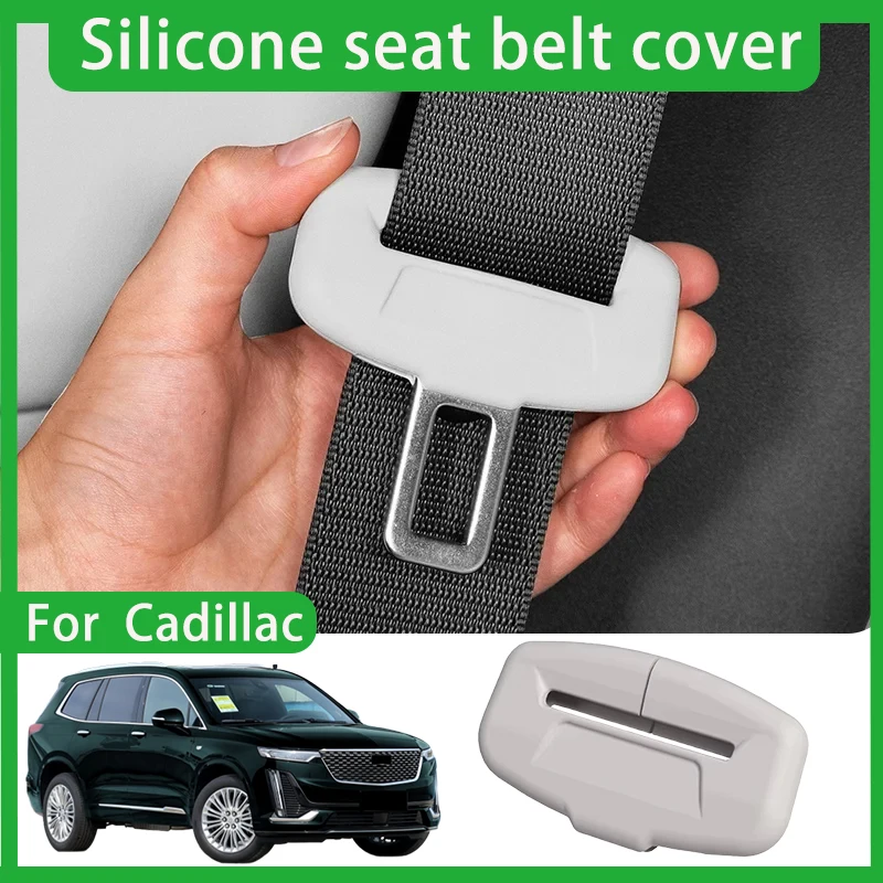 

For Cadillac XT4 5 6 Silicone Seat Belt Cover CT4 CT5 Car Seat Seat Belt Trim Crash Strip Car Interior Accessories