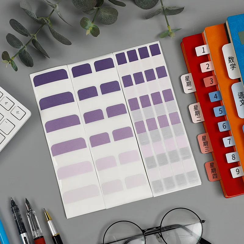 

1 Set File Folder Labels Solid Color Index Stickers Self Adhesive Index Tabs Page Markers Sticky Note Bookmark Page Marker