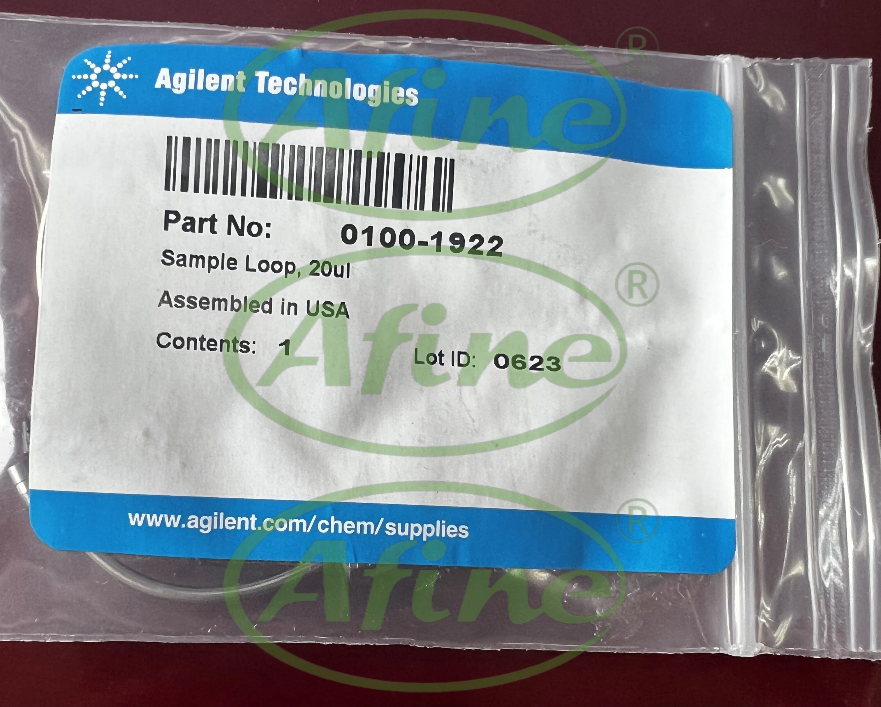 

AFINE Agilent Manual Injection Valves Supplies for HPLC, 0100-1922, stainless steel, 20 µL, ID 0.30 mm for 7725