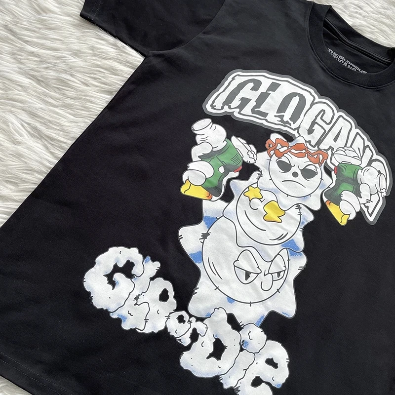 2026ss Glo Gang Boyz Worldwide T-Shirts High Quality Men Women Cartoon Ghost Print Tee Tops