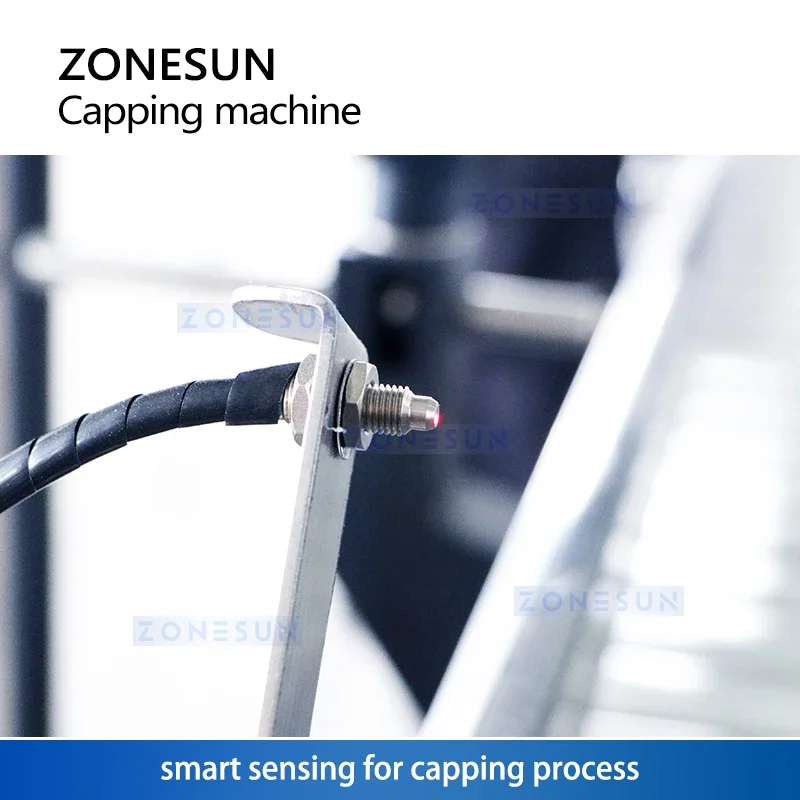 Zonesun ZS-XG441F Сервоукупорочная машина для укупорки Джерриканки Машина для завинчивания крышек в стиле F Уплотнение больших бутылок УФ-стерилизация