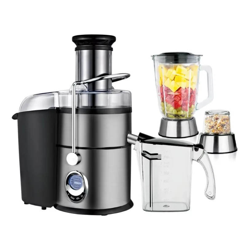 

Wholesale 7-in-1 High-Speed Juice Extractor Stainless Steel Centrifugal Juicer with Glass Container & Vegetable Chopper