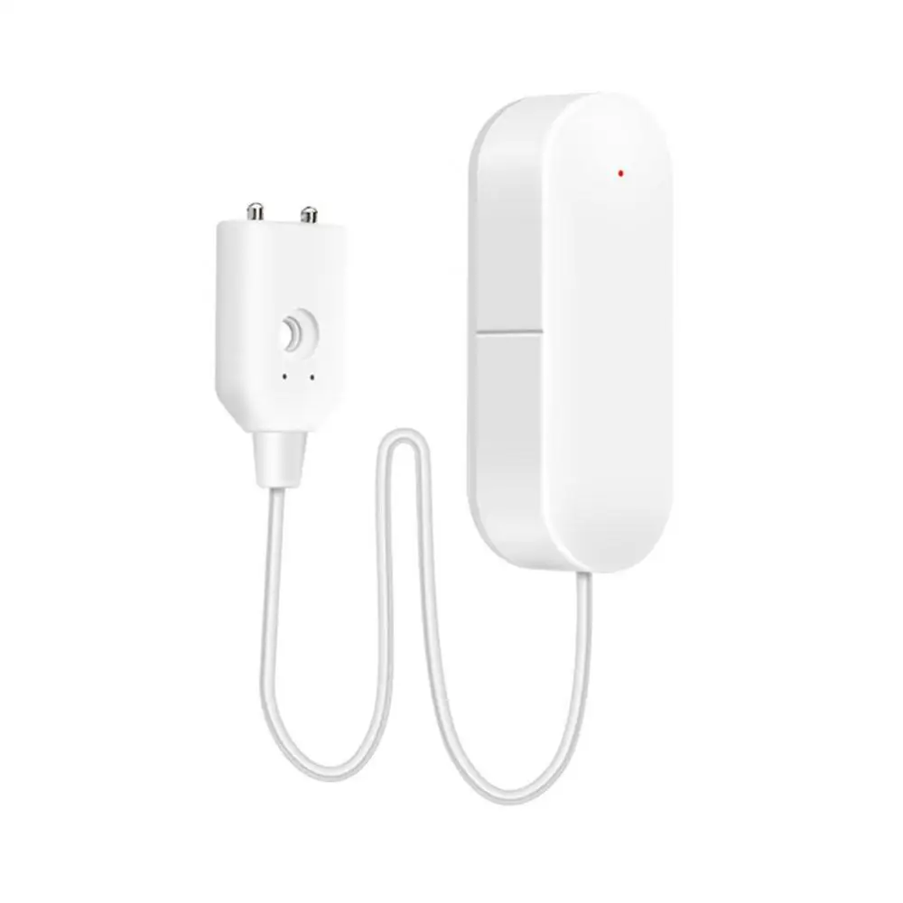 1/2ชิ้น WiFi Tuya เซ็นเซอร์ตรวจจับการรั่วไหลของน้ำรั่ว, เซ็นเซอร์เตือนน้ำท่วมน้ำรั่วเข้ากันได้กับชีวิตสมาร์ทบ้าน Alexa