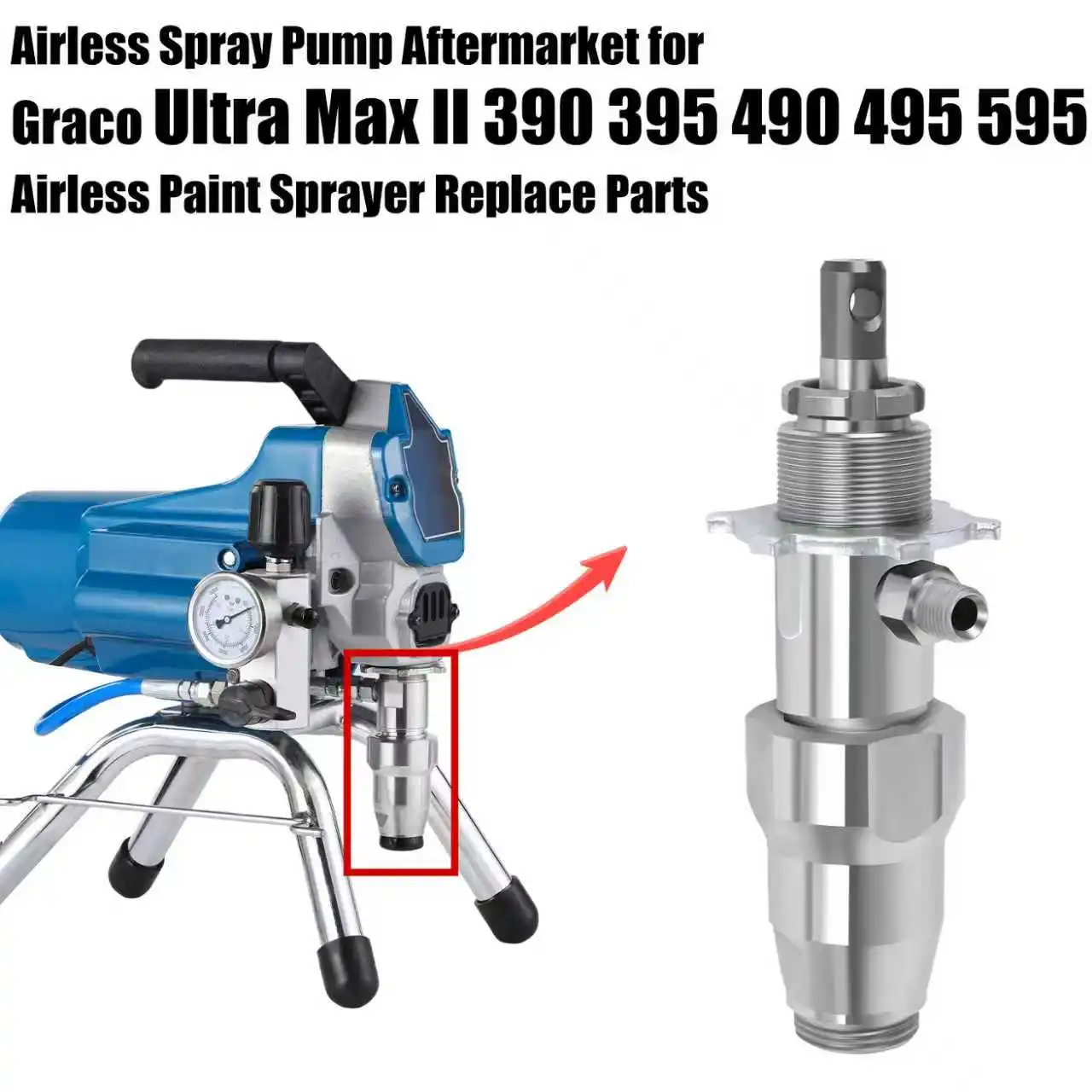 Airless Spray Pump for Graco Ultra Max II 390 395 490 495 595 Airless Paint Sprayer Replace