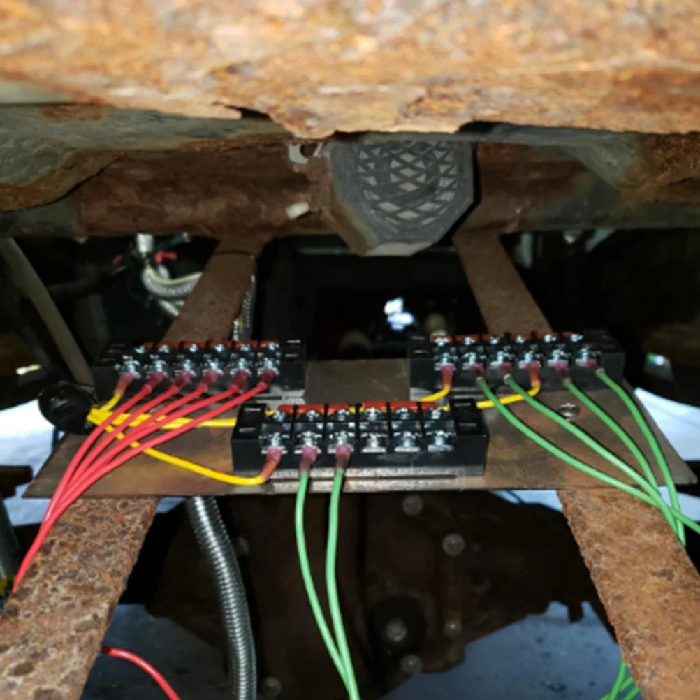 

5Sets 8 Positions Terminal Block Power Connector 25A Dual Row Barrier Strip Black Easy Install Compact Wiring Solution Included