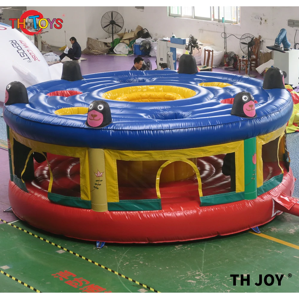 new popular Inflatable Whack A Mole sport game, commercial poke a mole Interactive Sport Games,free air ship to door