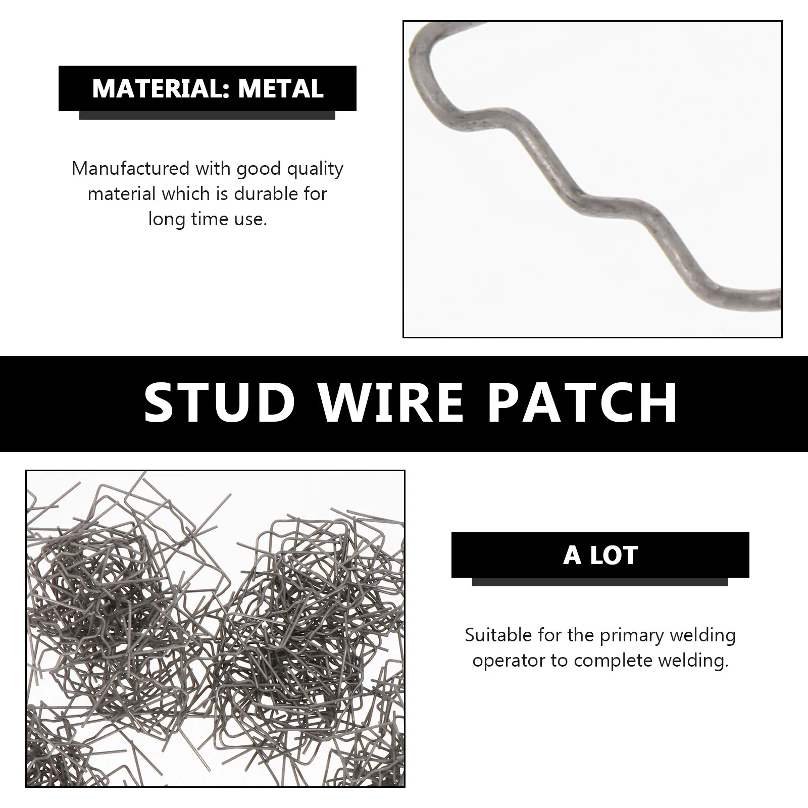 500pcs Welding Rods Car Bumper Repair Patch Pre-Cut Metal Fasteners For Hot Stapler Machine Aluminum Alloy Zinc Magnesium