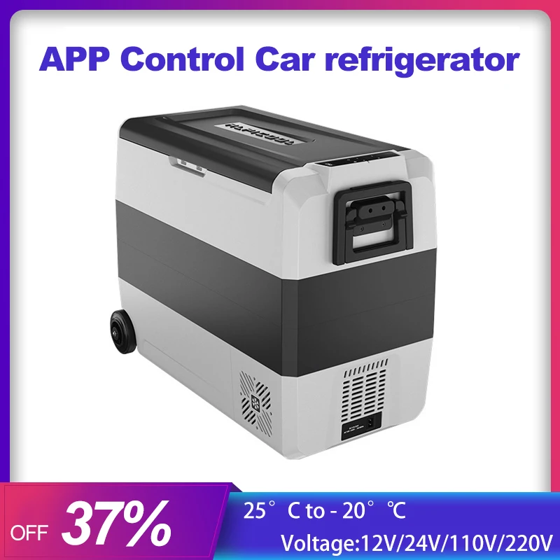 Alpicool 36/50/60L Car Refrigerator 12/24V Wheeled Refrigerator 110/220V Car Home Frozen Refrigerated Storage Partition Fridge