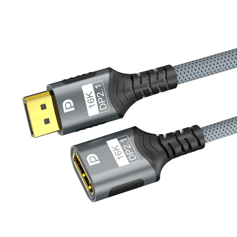 DisplayPort 2.1 Male to Female Extension Cable DP 2.1 to Display Port 16K@30Hz 8K@60Hz 4K@240Hz For Laptop Monitor Projector PC