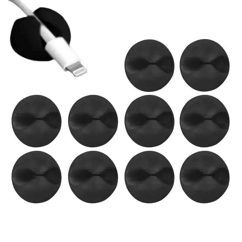 

20/5PCS Cable Clip Winder Organizer Round Charger Cord Clips Desk Tidy Management Wire Adhesive Holder Clamp in Home Office Car
