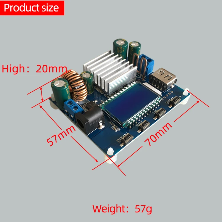 Automatic Step up down adjustable module Constant voltage current power supply module DC-DC 5-30V To 0.6-30V LCD Voltmeter