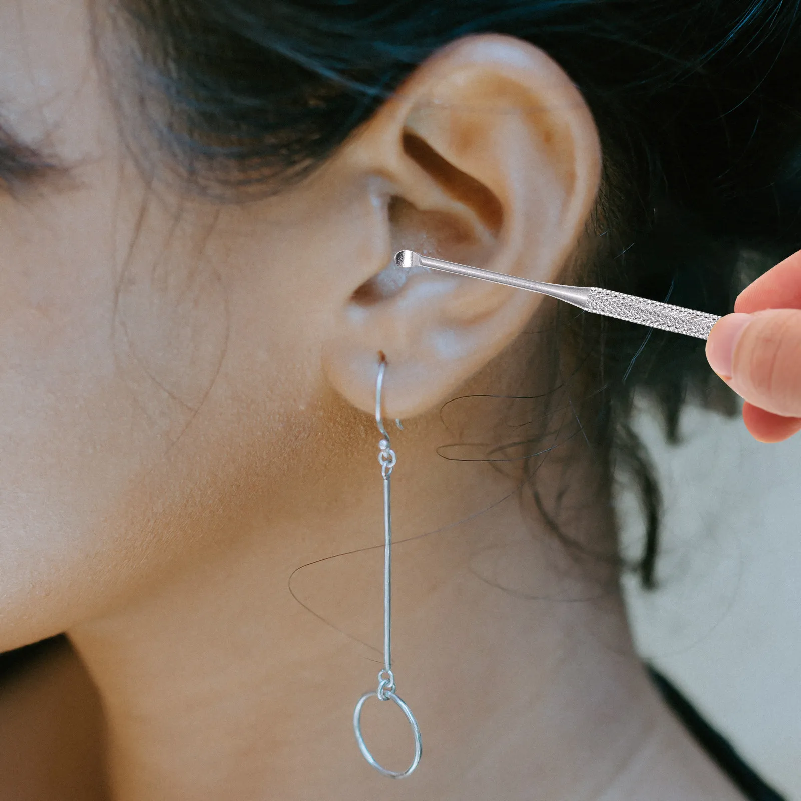 

1Set Stainless Steel Earwax Removal Kit Premium Polished Ear Cleaning Tools Non-Slip Handle Safe Comfortable Ear Canal Massage