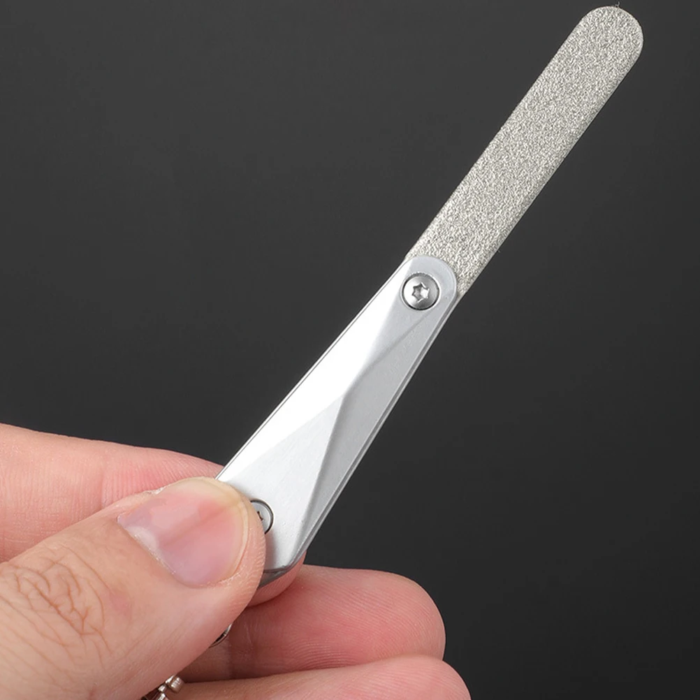 

Stainless Steel Manicure Tool Double Sided Metal Trimmer File Portable Durable Nail File For Natural Nails Protective Case