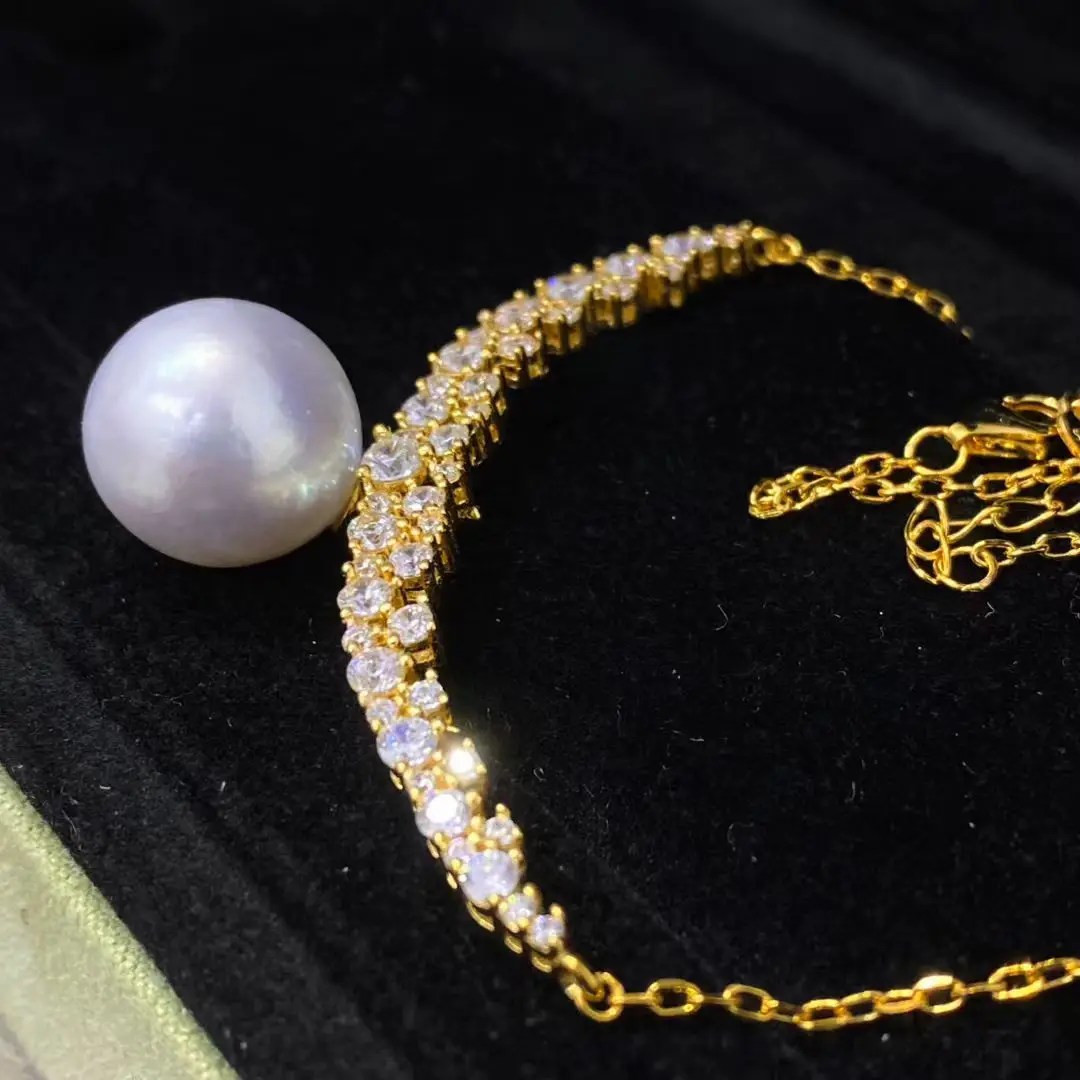 S925 Sterling Silver Necklace Findings Jewelry Base Settings Mountings Parts Mounts for 12-13mm Pearls Stones 5pcs/lot