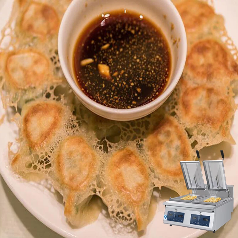 

Intelligent Single Double Pot Fried Gyoza Machine Electric Frying Dumpling Pot Sticker Pancake Cooker Fried Buns Pan