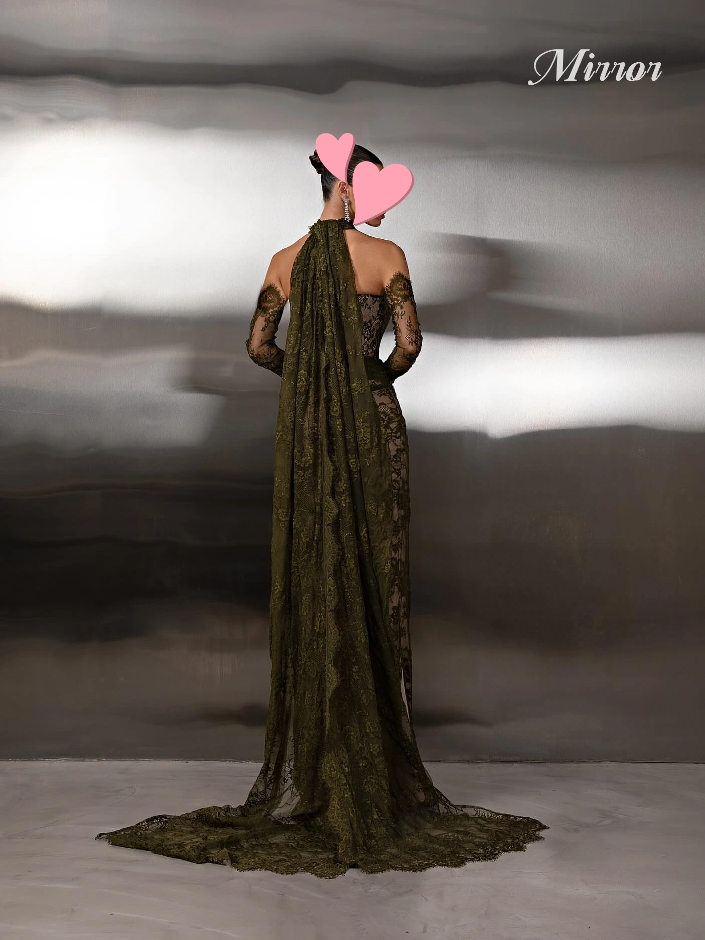 Mirror Dress Elegant Vintage Sweet Green Ruffle Lace Ribbon Stylish Customize Formal Occasion Prom Dress Evening Party Gowns