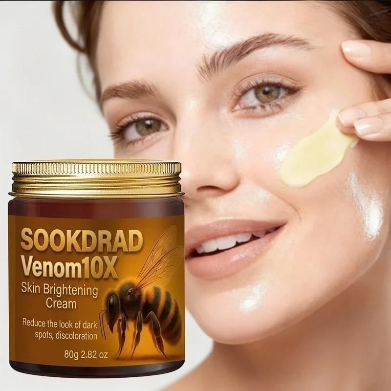 Venom10X Brightening Cream, bee venom, reduce dark spots, face, all,80g, daily use, vibrant skin