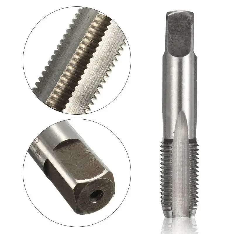 1PC Pipe Tap 1/8 1/4 3/8 1/2 3/4 Metal Screw Thread Tap Threading Tools Set Of Taps Metric Plug Tap Hand Tool Drill Bit Set