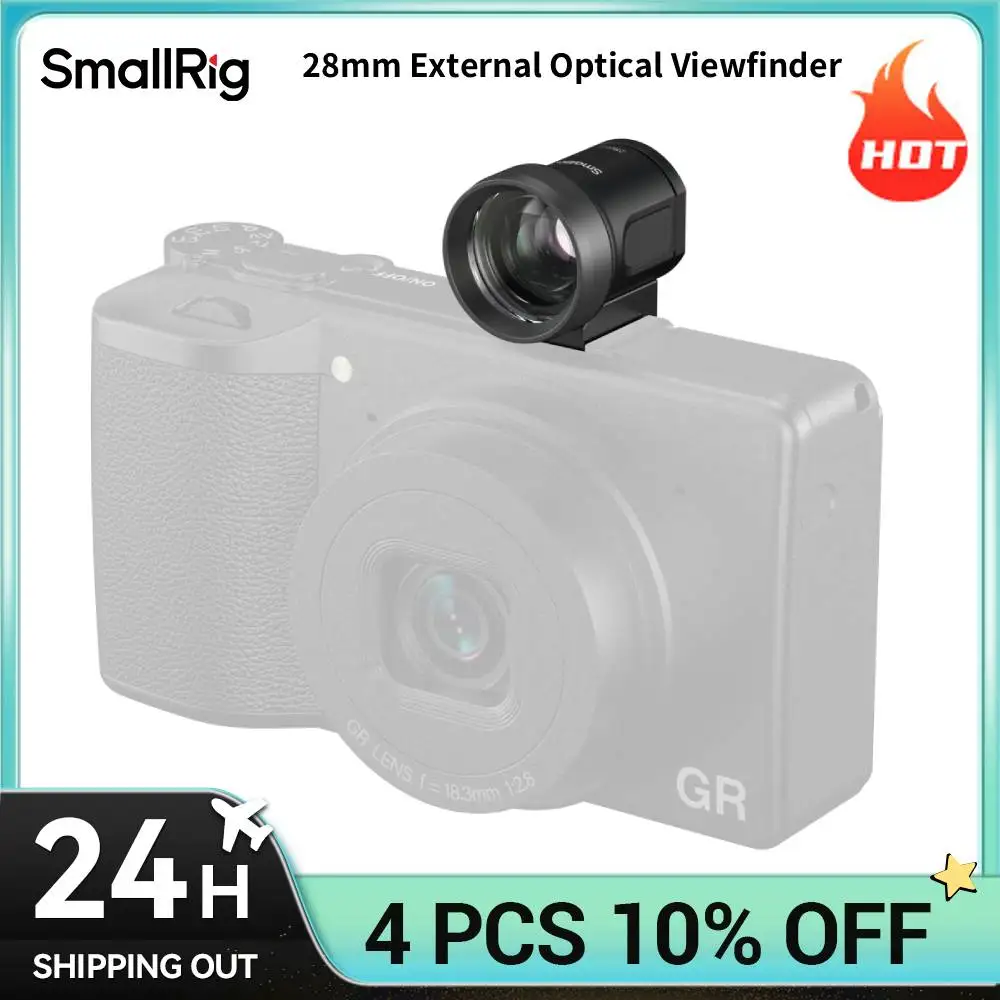 Image of SmallRig 28mm Externer Optischer Sucher im Retro-Design mit 3:2 Rahmenlinien für Sony-, Canon-, Nikon- und Fujifilm-Kameras