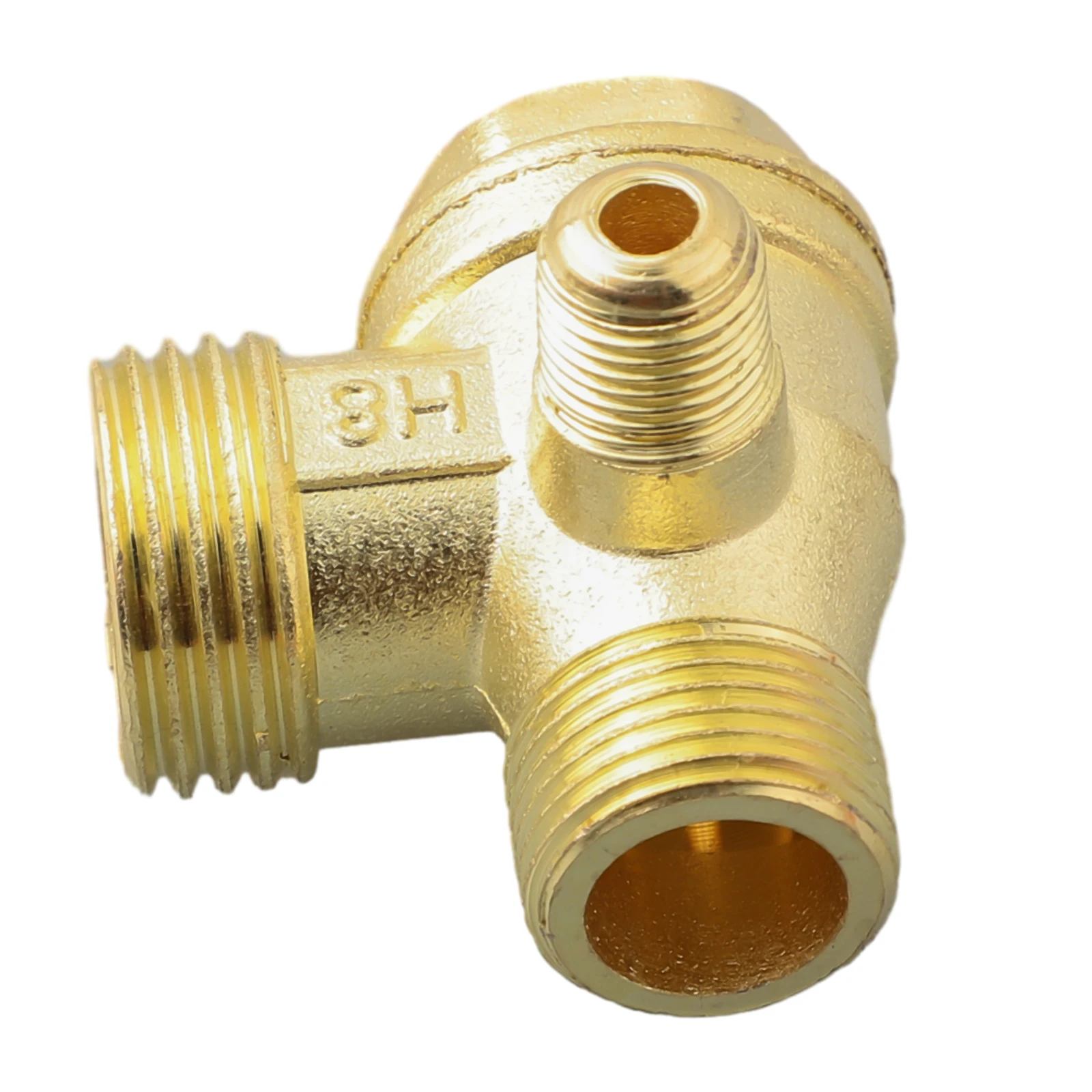 Copper Aluminum Exhaust Tube 400mm with 3 Port Zinc Alloy Check Valve for Air Compressor Repair and Part Upgrade