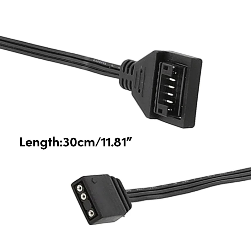 ARGB Adapter Cable 5V 3pin to ARGB 5V 8Pin/6Pin Male Adapter Cable Enhances Your Lighting Solution 30cm Long Replacement