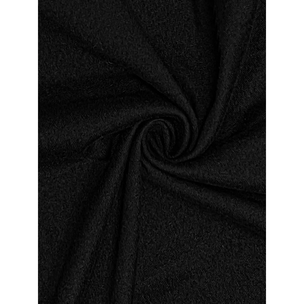 Jupe de Tennis taille haute pour femmes, grande taille 1XL-5XL, avec poches, jupe élégante noire unie