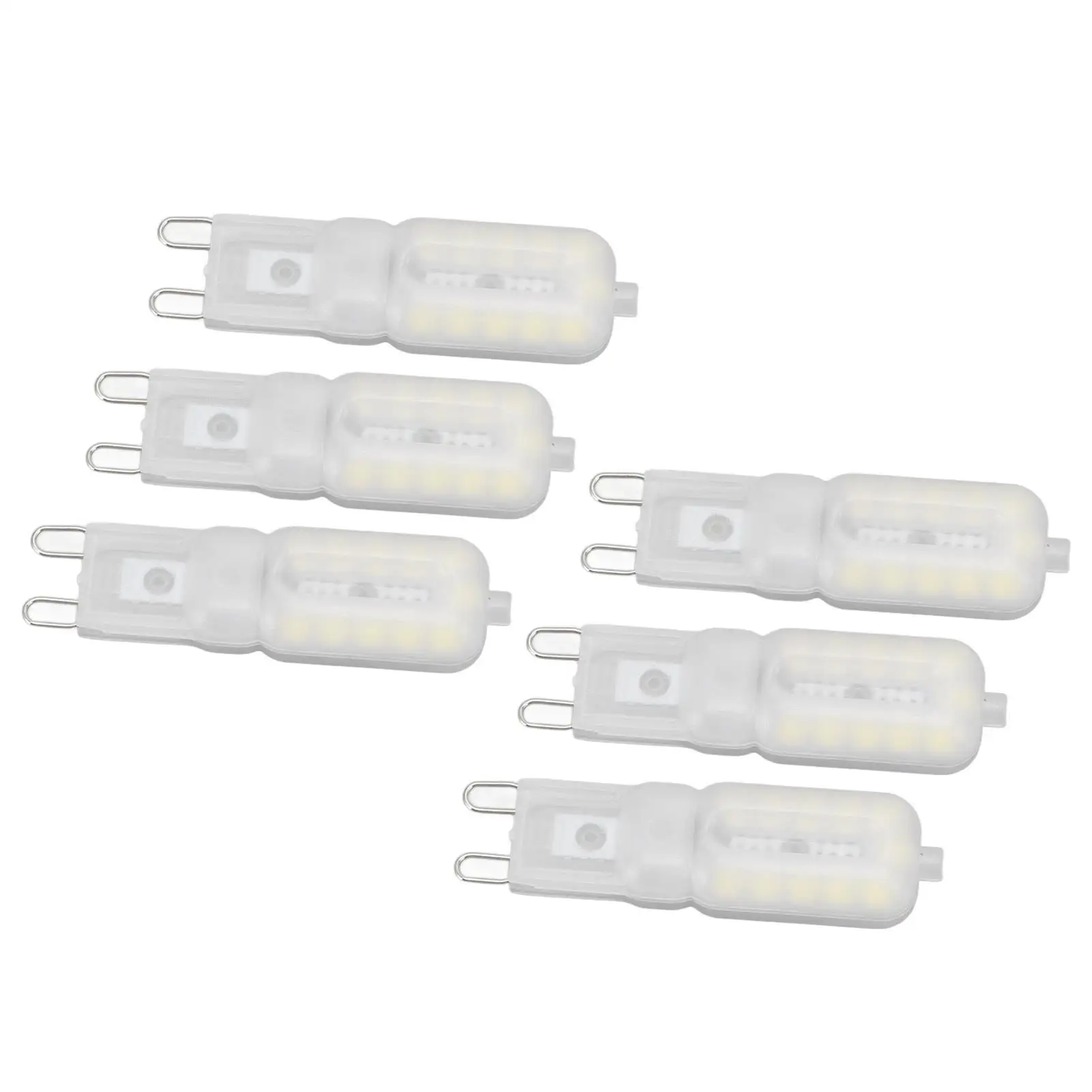 6pcs G9 Dimmable LED Bulb, 5W Eye Protection Light for ceiling & Desk Lamp