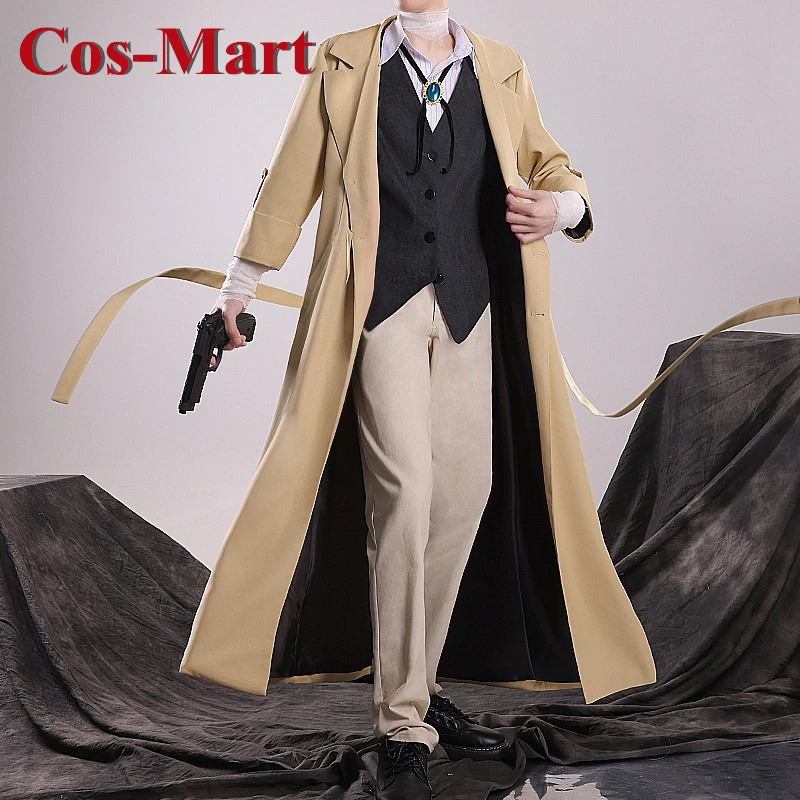 Cos-Mart Anime Stray Dogs Dazai Osamu Cosplay Costume Fashion Handsome Uniforms Male Activity Party Role Play Clothing