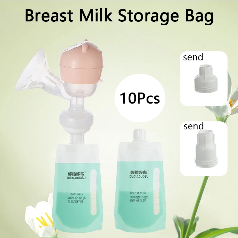 10Pcs 200ml Breast Milk Storage Bag BPA Free Milk Freezer Bags Maternity Breastfeeding Storage Collector Baby Safe Feeding Bags