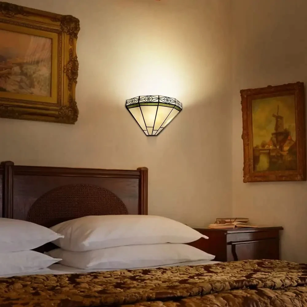 

Vintage style colored glass wall lamp, suitable for living rooms, corridors, stairs, bedrooms GN450TB