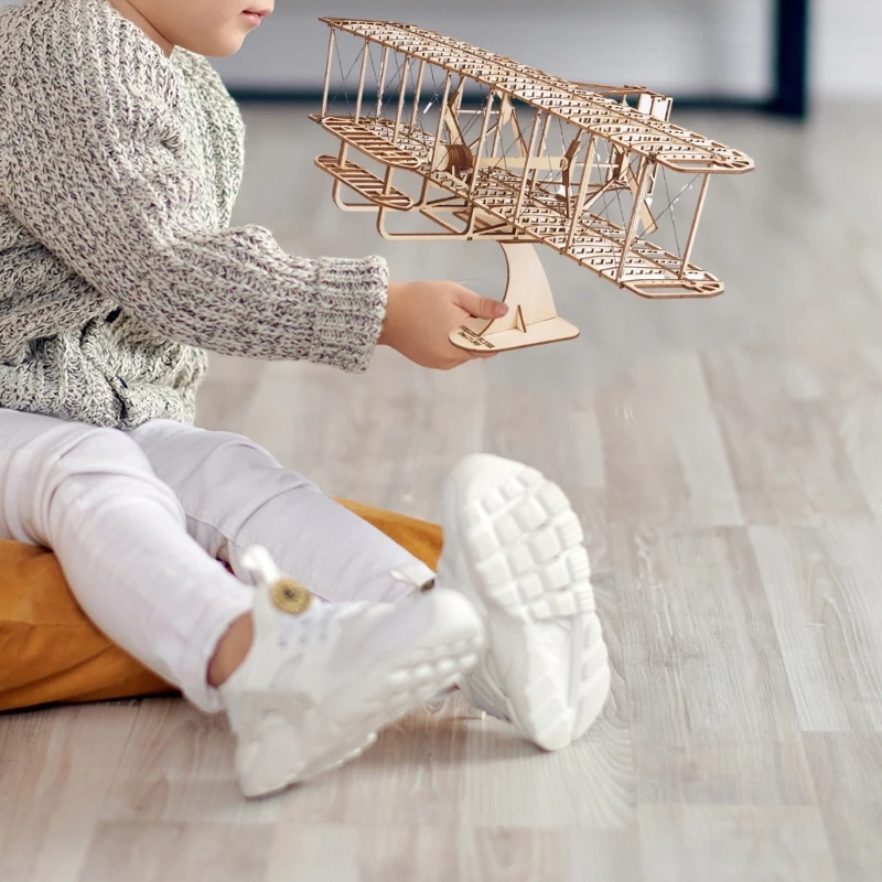 d'artisanat en bois amélioré pour construire modèle d'avion en bois, jouet Construction modèle d'assemblage