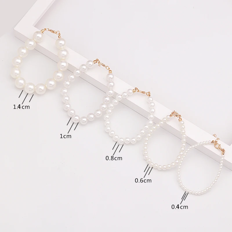 Elegantes handgefertigtes Armband mit Imitationsperlen für Frauen und Mädchen, Party, Festival, Schmuck, Geschenke – Detail 4