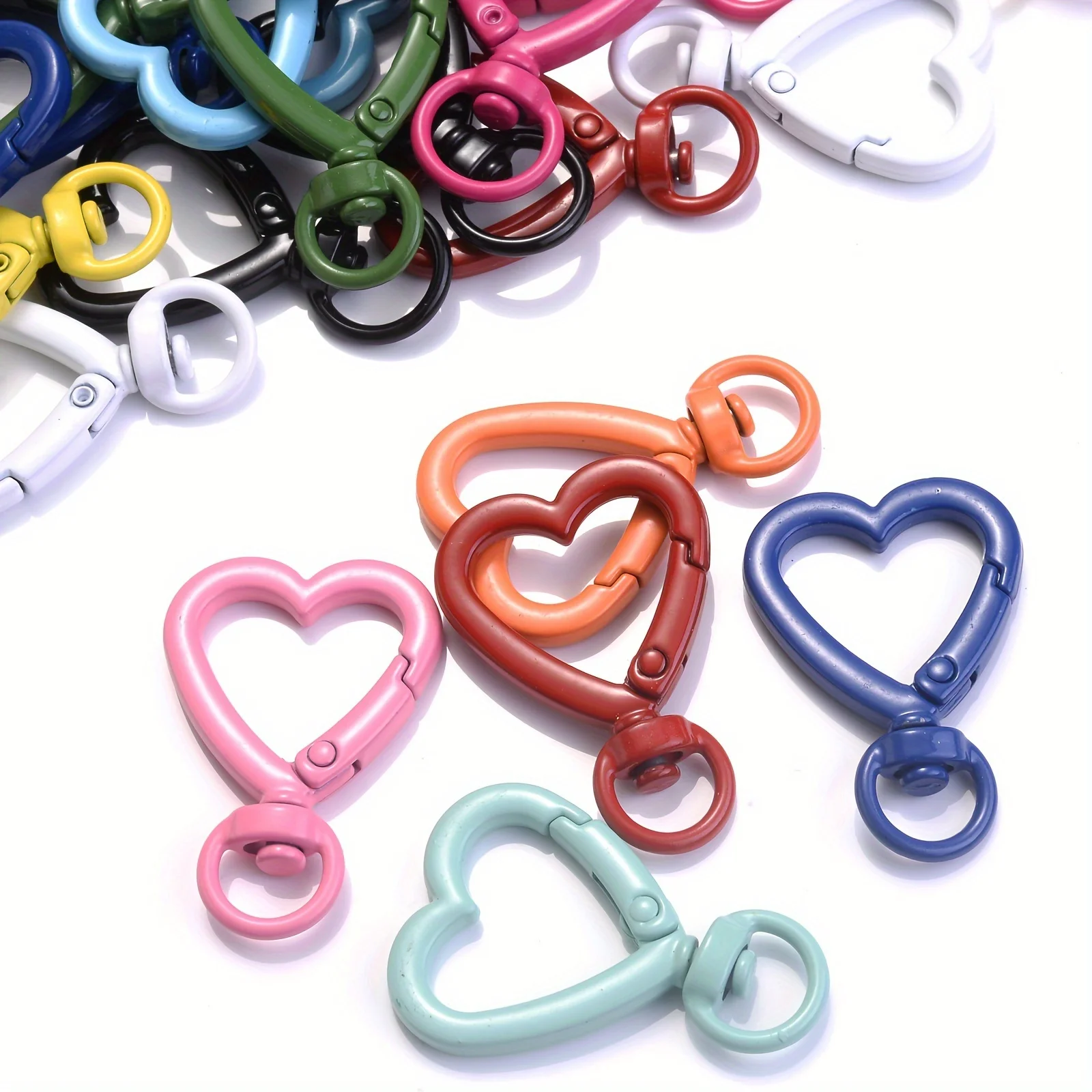 

Love Keychain Alloy Painted Heart Keychain Metal Link Buckle DIY Handmade Accessories
