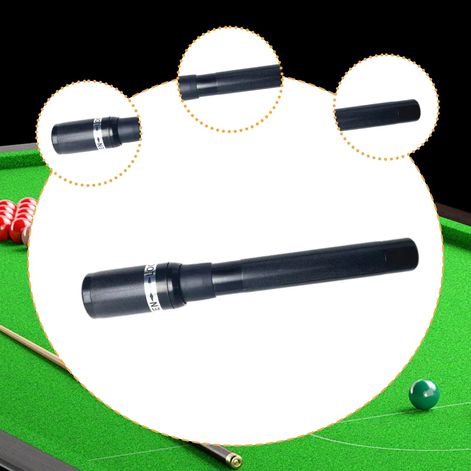 

Cue Butt End Extension, Portable End Lengthener, Pool Cue Extender, Billiard Stick Lengthening Handle for 9 Balls