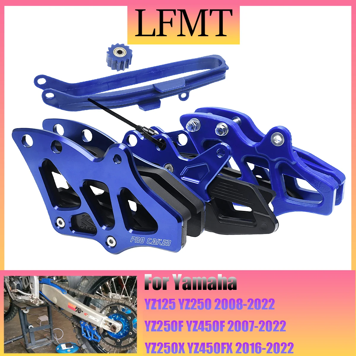 

Chain slider swing arm guide down roller and Chinese guide protection kit For Yamaha YZ125 250 YZ250F YZ450F 250F YZ250X WR250F
