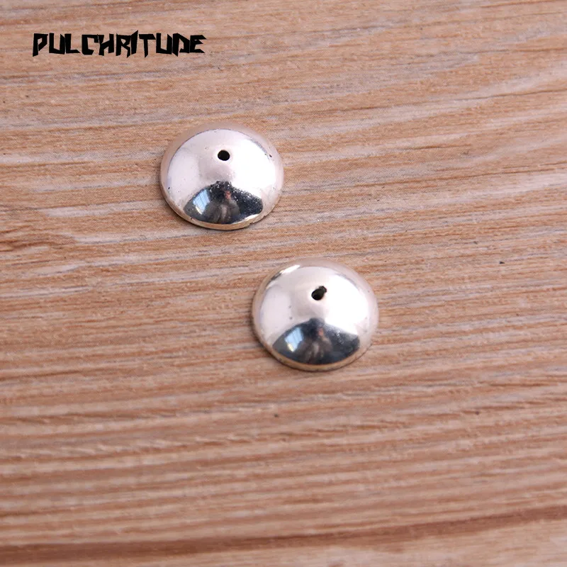 30pcs Two Color /Size Receptacle Hollow Round DIY Spaced Jewelry Accessories Charms For Jewelry Making
