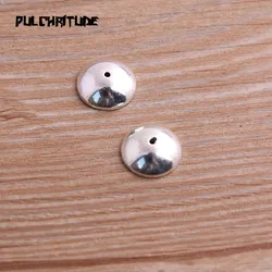 30pcs Two Color /Size Receptacle Hollow Round DIY Spaced Jewelry Accessories Charms For Jewelry Making