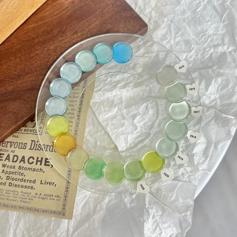 Circular Acrylic Display Board Nail Polish Nail Polish Adhesive Color Board Style Display Stand Solid Wood Display Table Metal