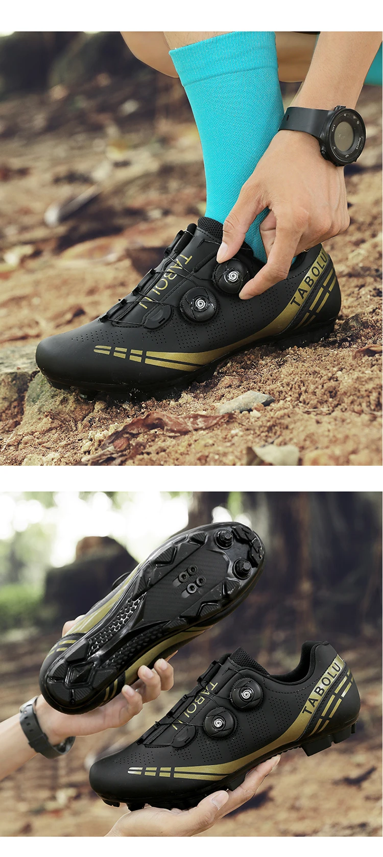 Professionelle MTB Mountainbike-Schuhe für Herren, Atmungsaktive SPD-Rennradschuhe, Damen SPD-Klickschuhe für Radfahren – Detail 24