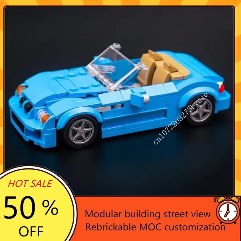 Technical Racing Super Bond Spyder MOC Car Vehicle, Speed Champion Racer, bloques de construcción, ladrillo, garaje creativo, juguetes para niños