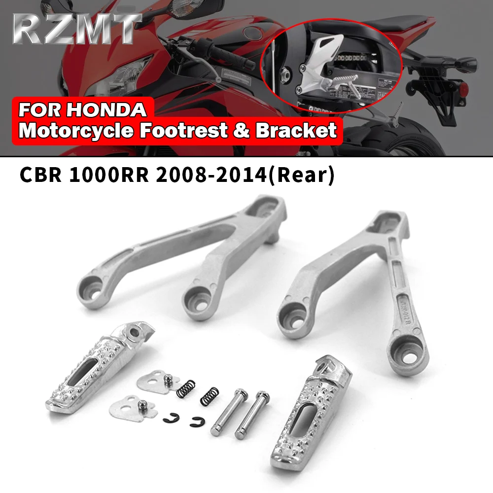 

Motorcycle Footrest & Bracket For Honda CBR 600RR 2005-2006 Folding Parts Rear Passenger Foot Rests Pedal Bracket Assembly Kit