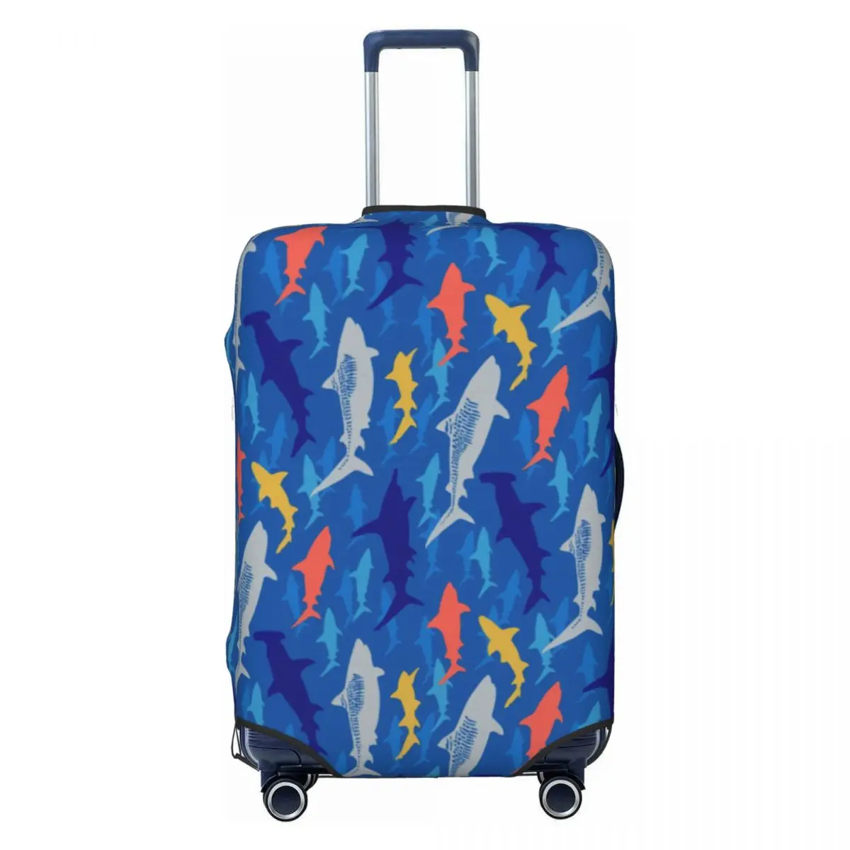 

Модный защитный чехол для багажа с океанскими животными и акулами, пыленепроницаемые чехлы для дорожных чемоданов