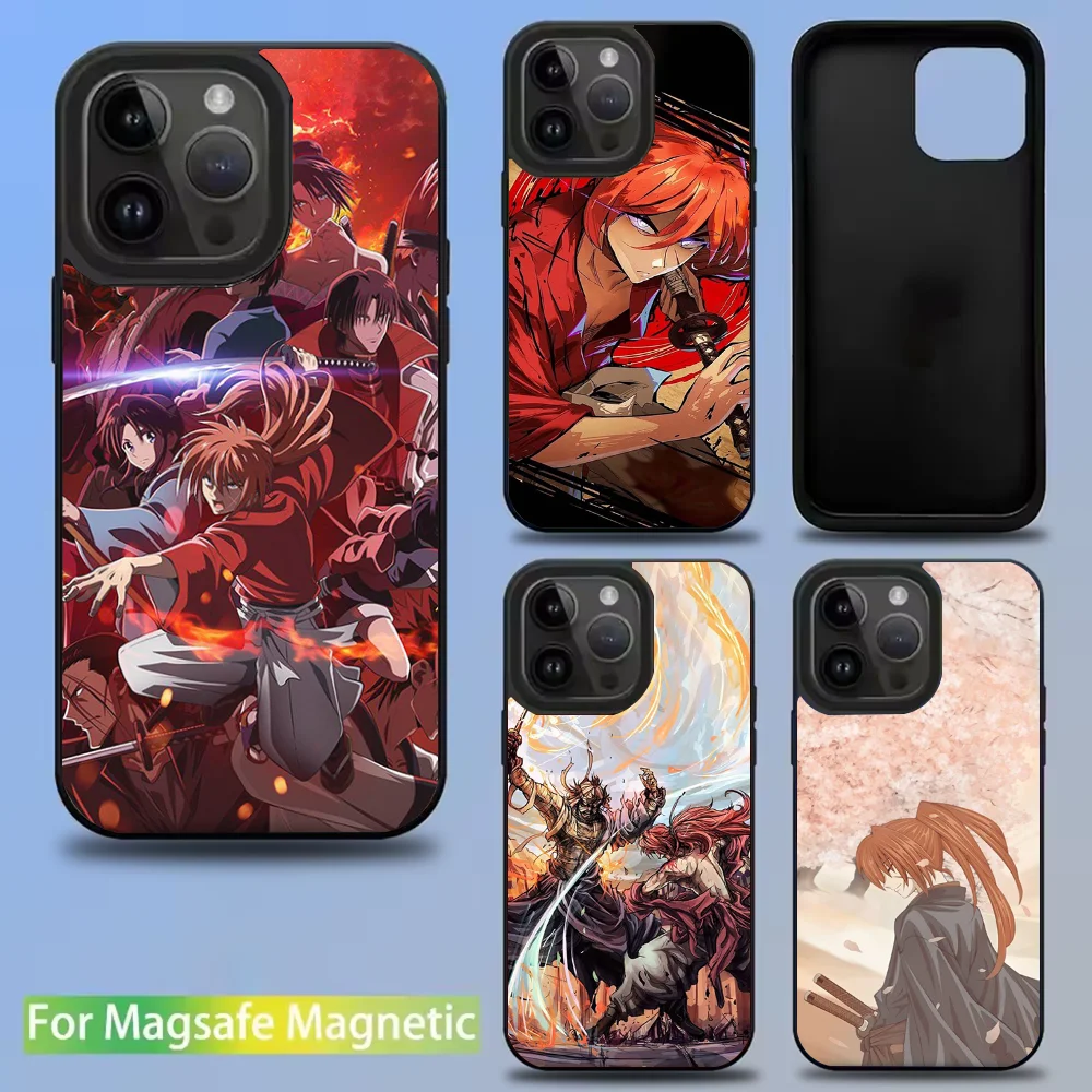 

Cool Comics R_Rurouni Kenshin Phone Case For IPhone 16 15 14 13 12 11 Pro Mini Max Soft Magnetic Cover