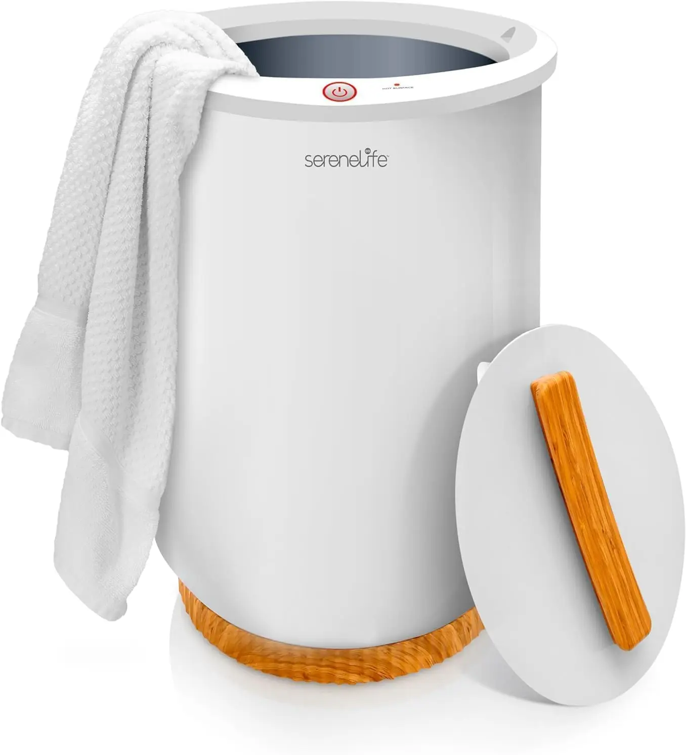 

Large White Towel Warmer for Spa and Bathroom, Auto Shut-Off, Holds 2 Towels and Blankets, Perfect Gift