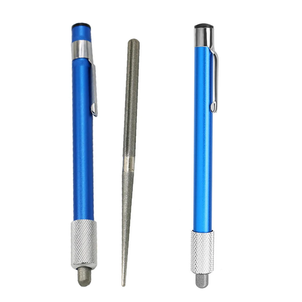 

Portable Diamond Pen Shaped Knife Sharpener Whetstone Fish Hook File Grindstone Chisel Sharpener Outdoor Supply