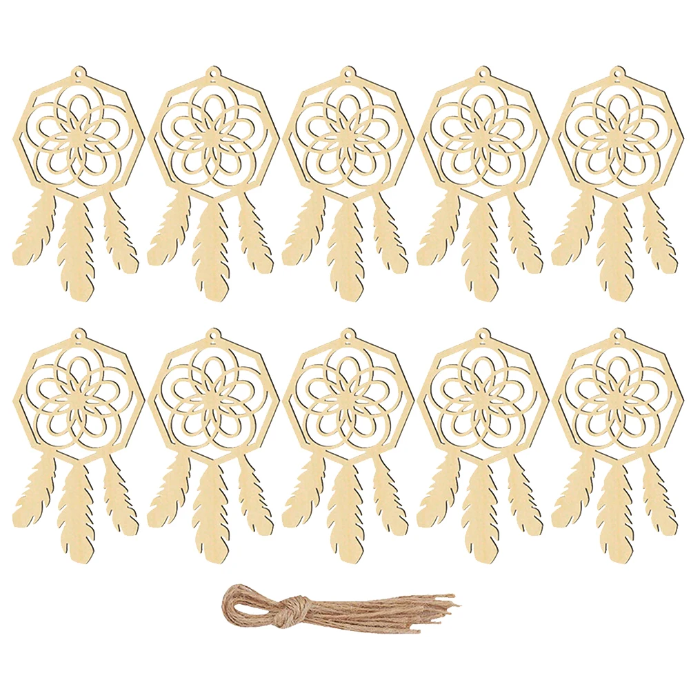 

20 Pcs Wooden Dream Catcher Cut Out Dreamcatcher Gift Lot Catchers Decor for Crafts Party Favor