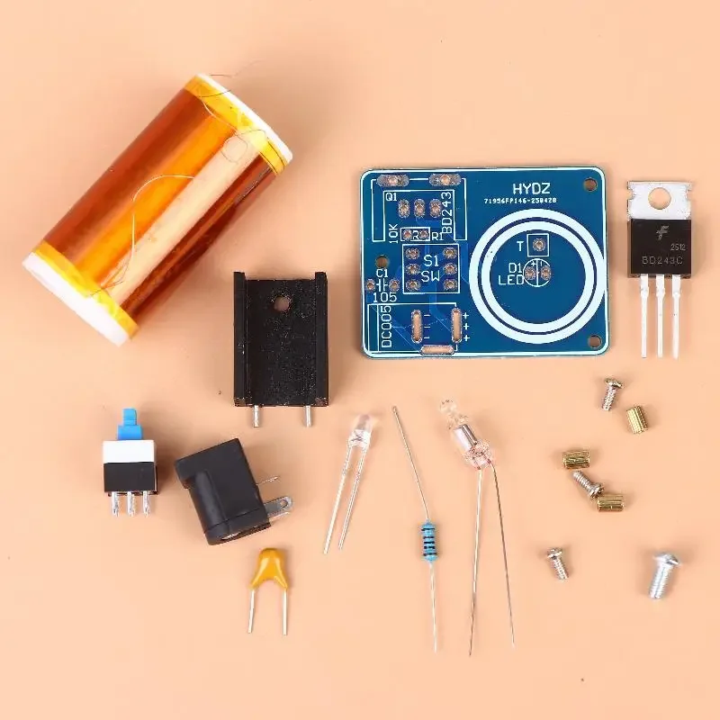 1Pcs Mini Coil Kit DIY Welding Kit Hand Soldering Practice Set Electronics Project Kit Air Lighting Magic Props